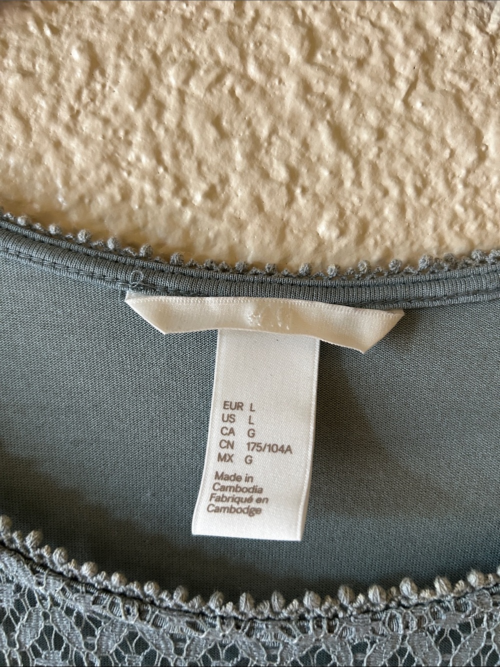H&M Lace Yoke Tank Top - Sage Green - Picture 3 of 9